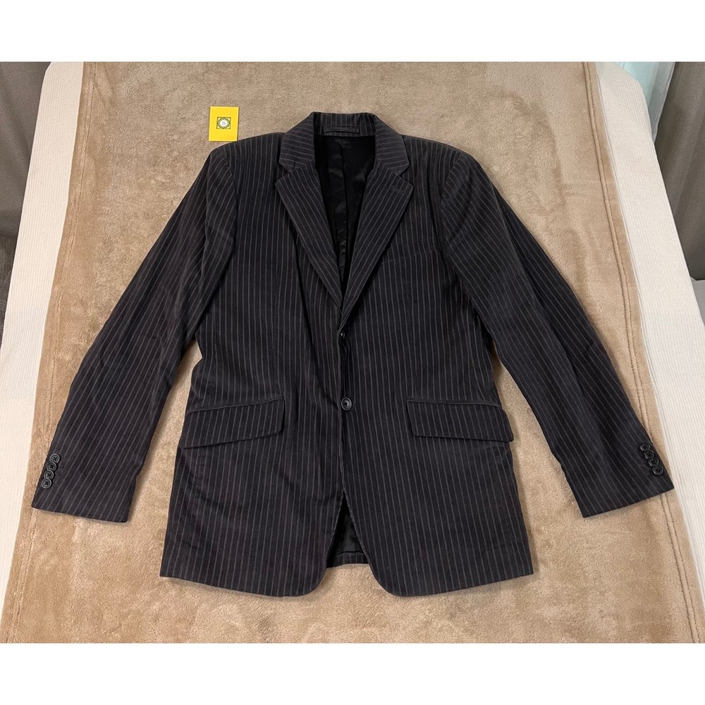 Banana Republic Corduroy Pinstripe Blazer Men's 40 S Gray Sport Coat 519080 EUC